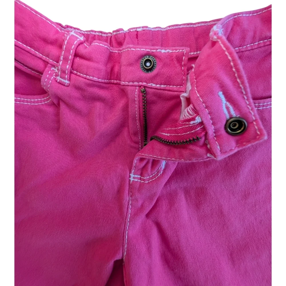 Carter's Girls Bright Pink Pants with Contrast Stitching Cotton Size 6/6X